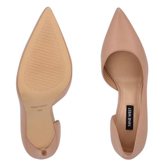 Nine West Folowe d'Orsay Pointy Toe Pumps - Warm Blush Leather - Picture 5 of 9